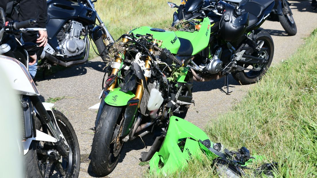 Eén van de beschadigde motoren