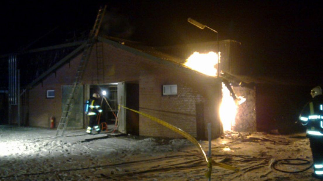 Brand bij kippenschuur Groesbeek