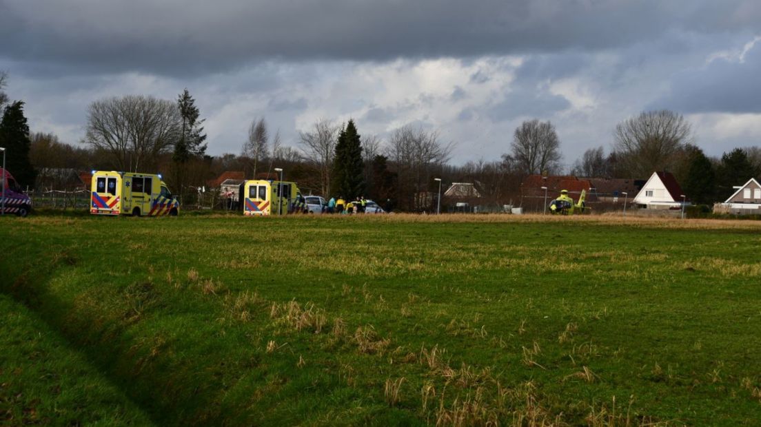 Hulpdiensten zijn ter plaatse in Finsterwolde