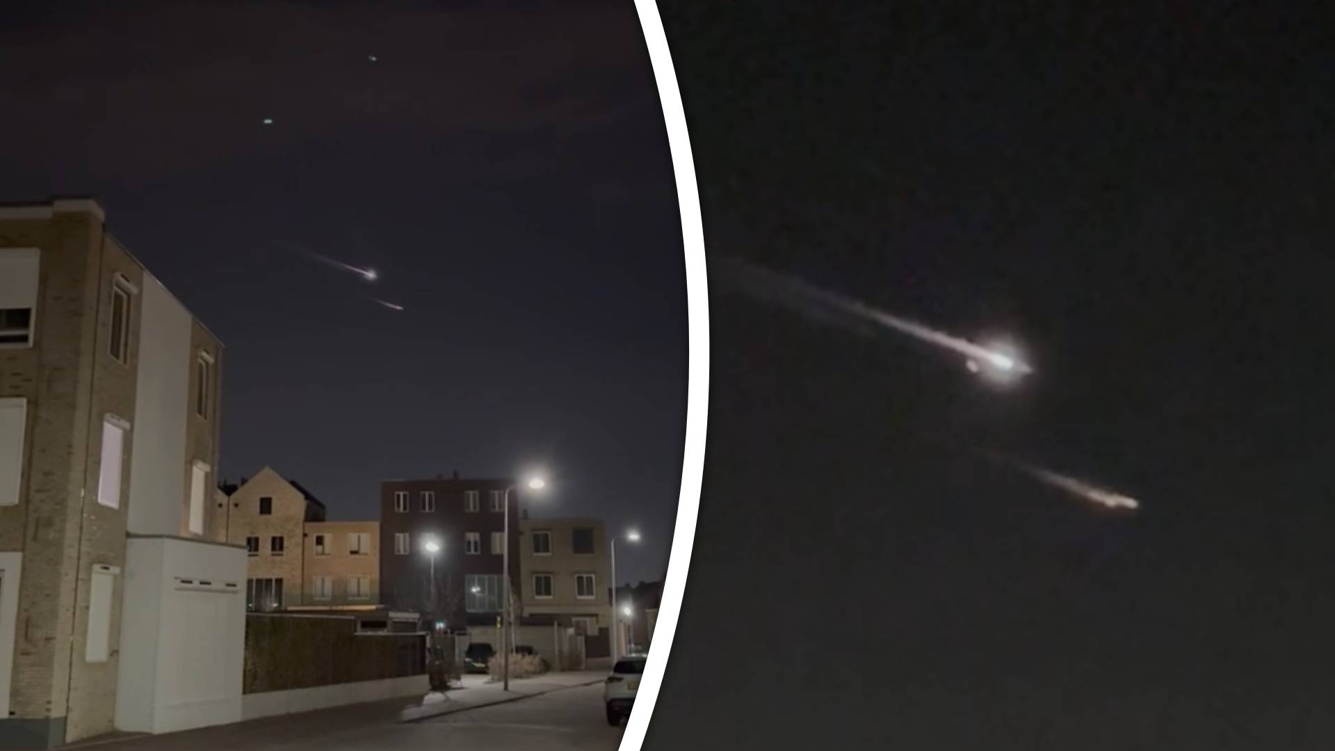 Onder andere in Spijkenisse werden de lichtbollen gezien.