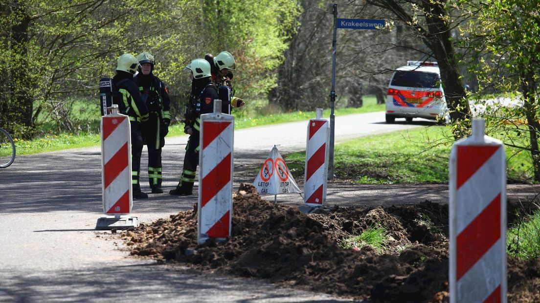 Gaslek bij Bennie Jolink voor de deur