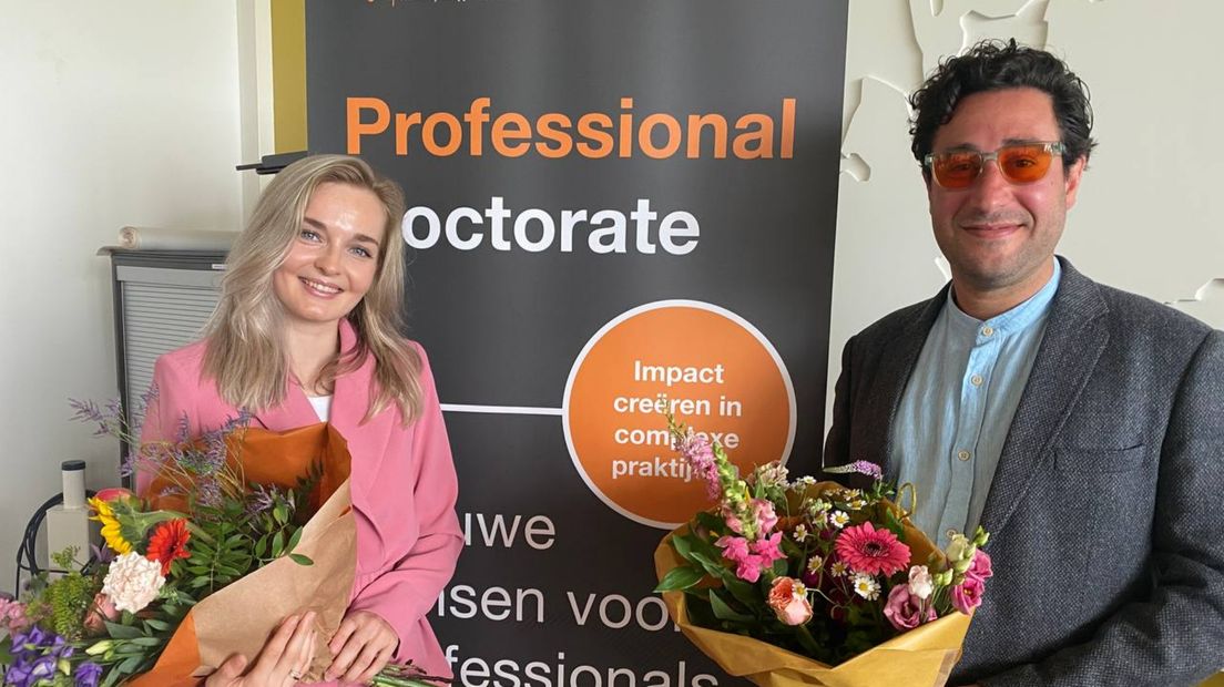 PD-studenten Lieke Dalstra (links) en Agustin Martinez (rechts)