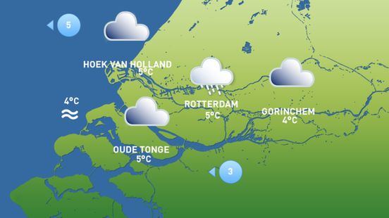 Het weer van vandaag: bewolking en kouder