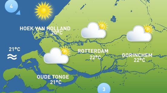 Het weer van vandaag: aangenaam zomerweer