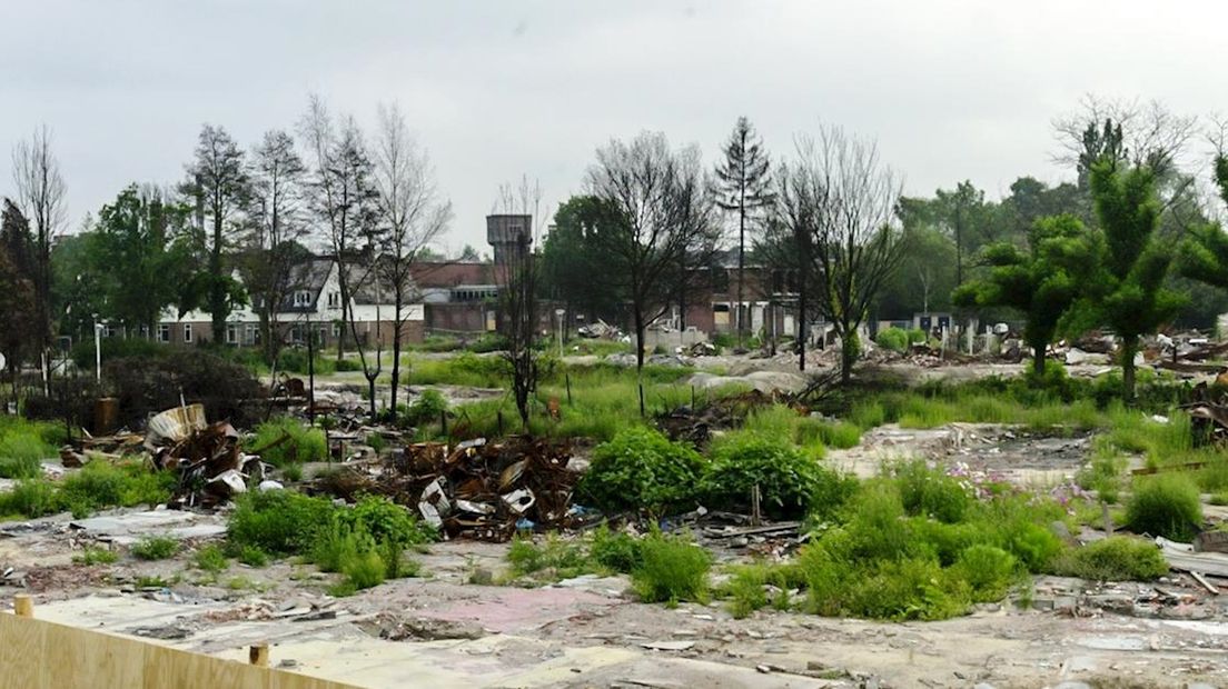 Het rampgebied in Enschede zestien jaar geleden