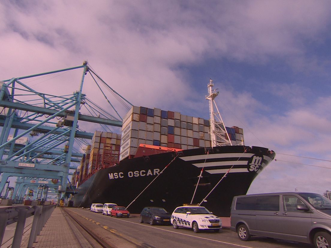 Containers in Rotterdamse haven