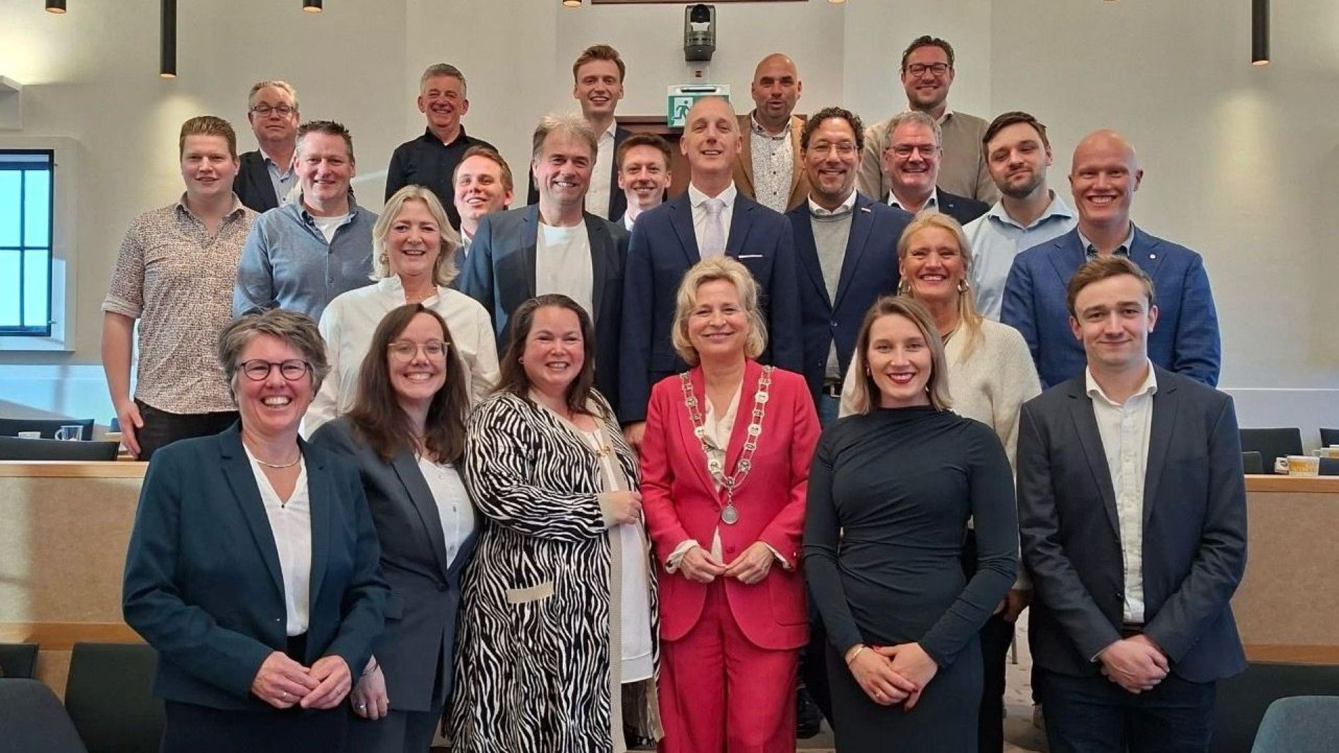 Raadslid Jolanda Mentink nadat ze geïnstalleerd werd als raadslid.