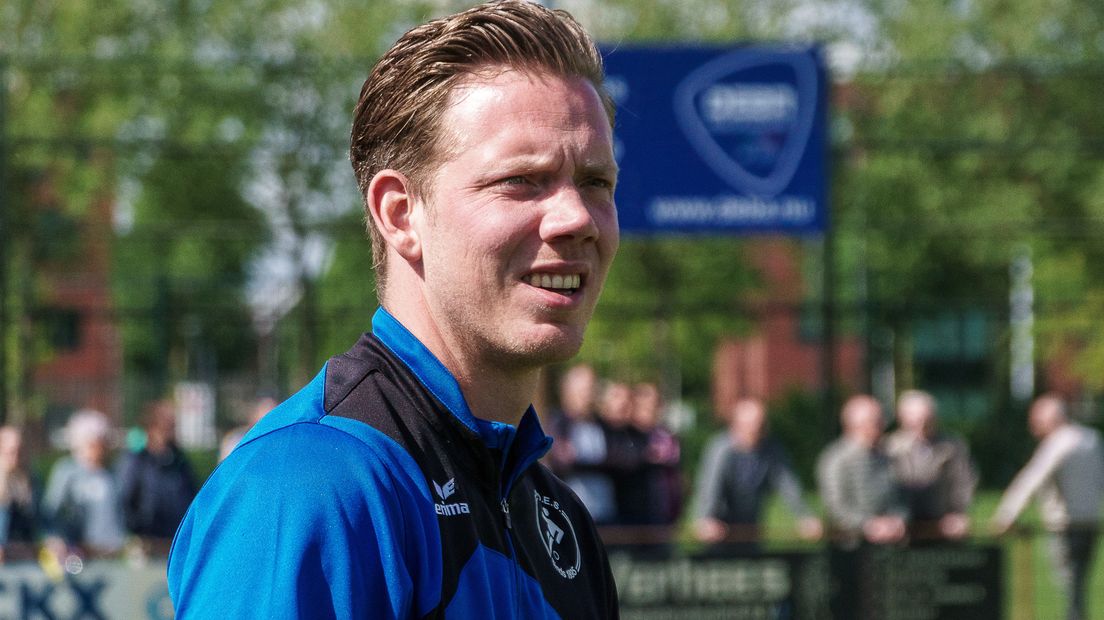 Rogier Veenstra tijdens de bekerfinale GOES-Uno Animo - archieffoto