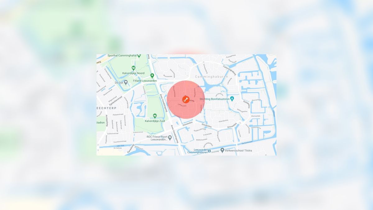 Waterstoring in Camminghaburen in Leeuwarden door leidingbreuk