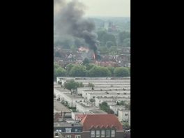 Bij de brand waren steekvlammen te zien