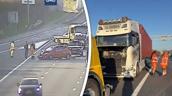 File op twee snelwegen door ongelukken. File op twee snelwegen door ongelukken.