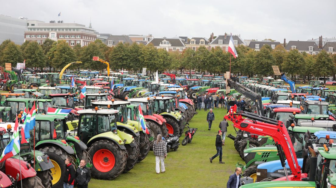 Tractoren op het Malieveld