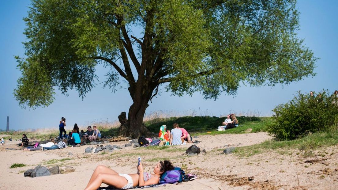 Het Waalstrandje in Nijmegen 