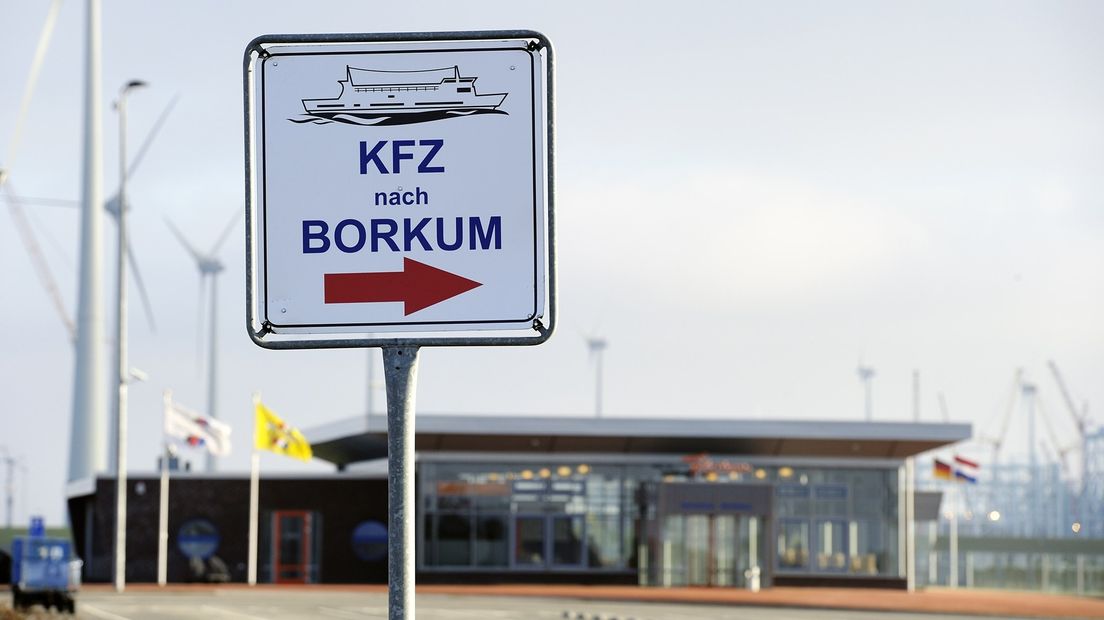 De veerdienst naar Borkum.