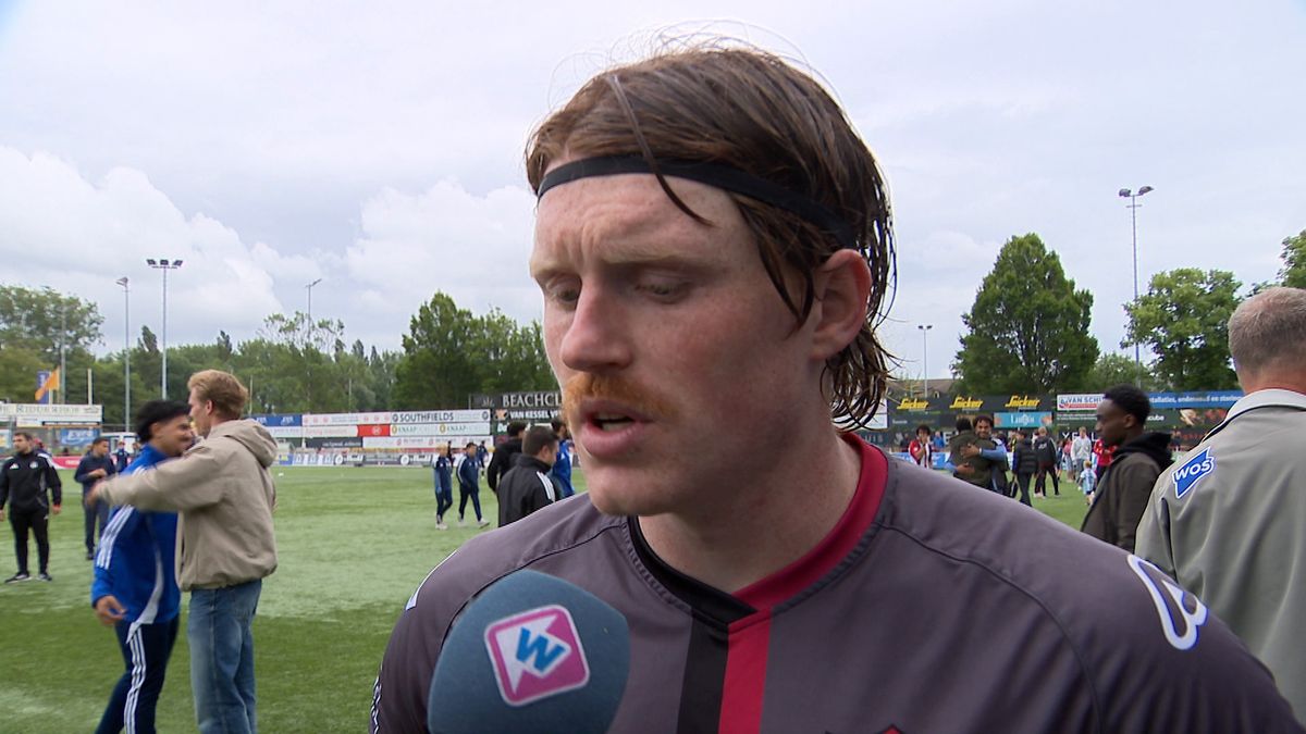 Maxim van der Meer na uitschakeling FC Rijnvogels