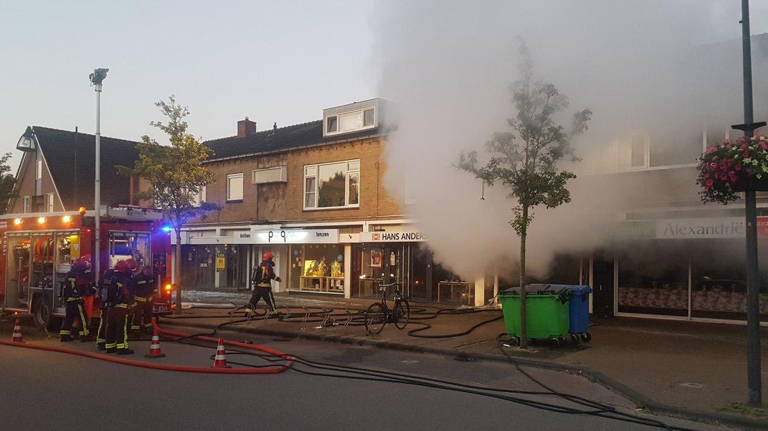 Het is niet duidelijk wat er in brand stond (Rechten: Persbureau Meter)