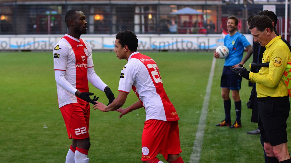 Dylan Chiazor, zoals zo vaak als invaller. Hier twee seizoenen geleden voor Sherwin grot