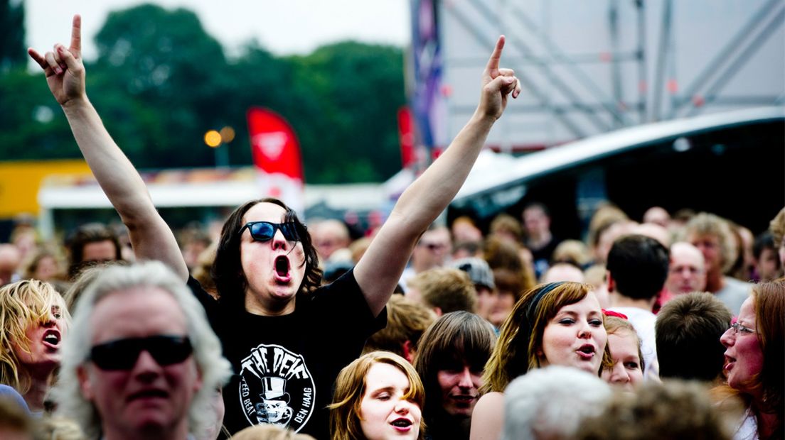 Muziekliefhebbers op gratis festival Parkpop