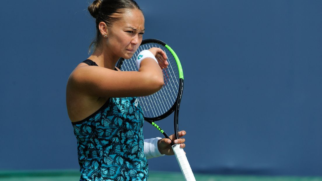 Lesley Kerkhove onderuit in Woking
