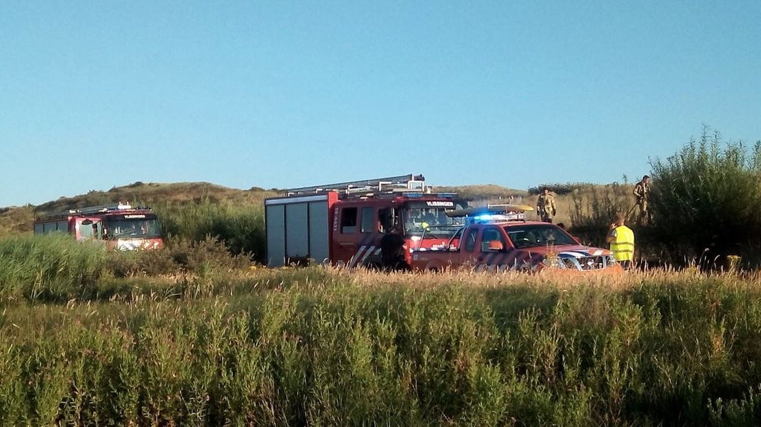 Brandweer Vlissingen in de duinen