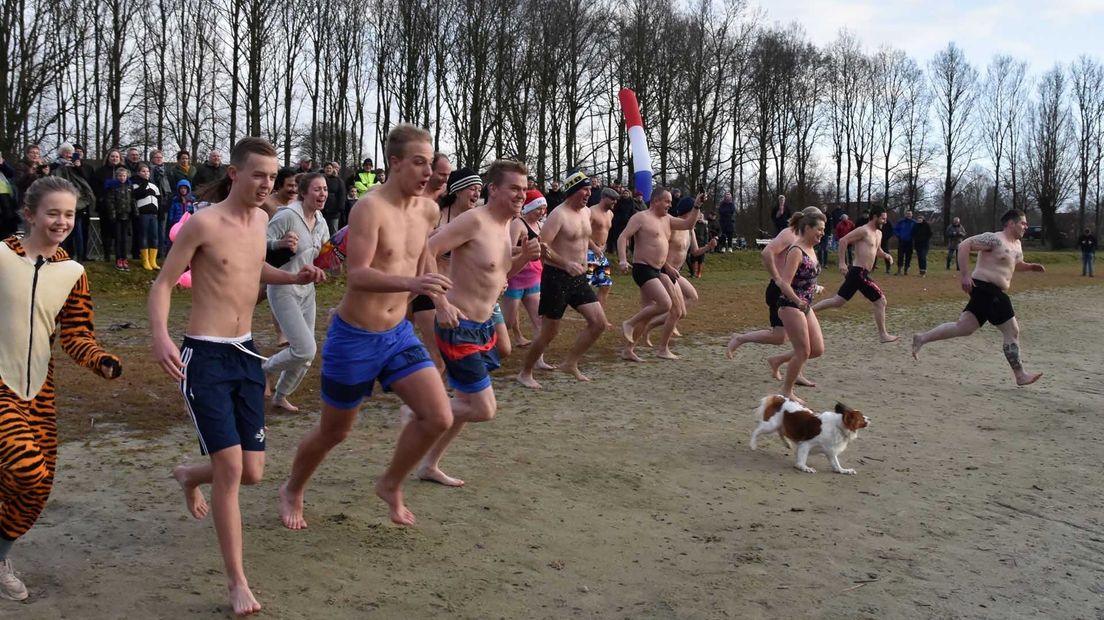 De nieuwjaarsduik in Appingedam.