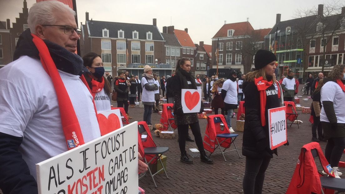 Manifestatie Intervence op Middelburgse Markt op 8 december