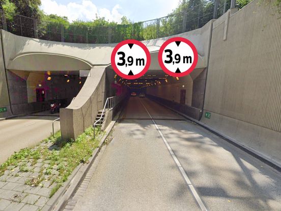 Geen hoge vrachtwagens meer door Maastunnel om vele sluitingen te voorkomen