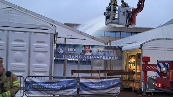 Iglo's in Arnhem en Wijchen • sneeuw op dak schaatsbaan