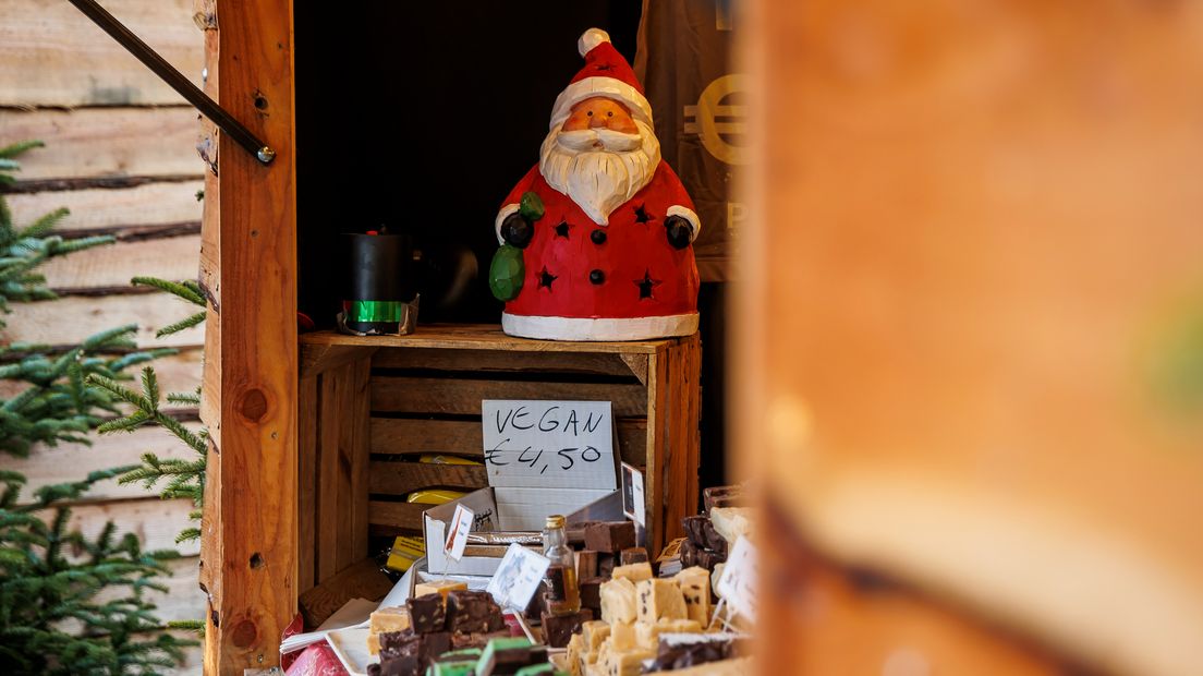 Kerstspullen te koop op de Valkenburgse kerstmarkt