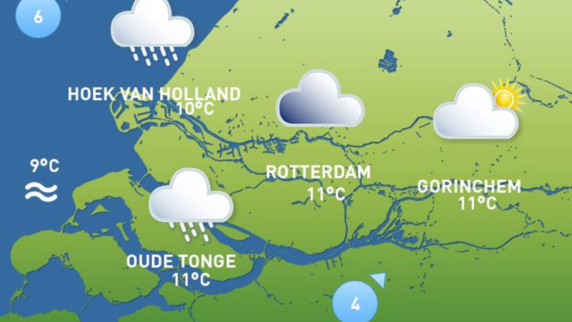 Het weerbeeld van vrijdag 3 april