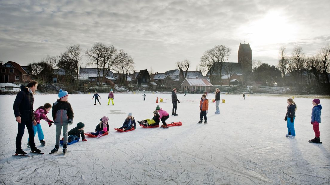 Schaatspret in Garnwerd in 2017