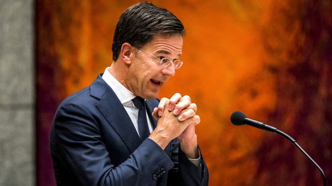 Rutte tijdens het gasdebat dinsdagavond