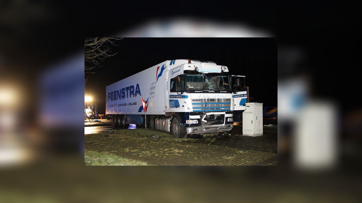 Ongeluk vrachtwagen bij Sumar