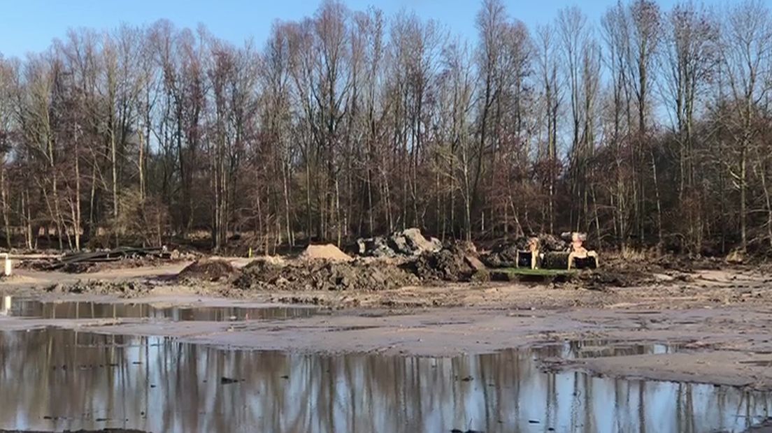 De plek waar de picrine tot ontploffing is gebracht