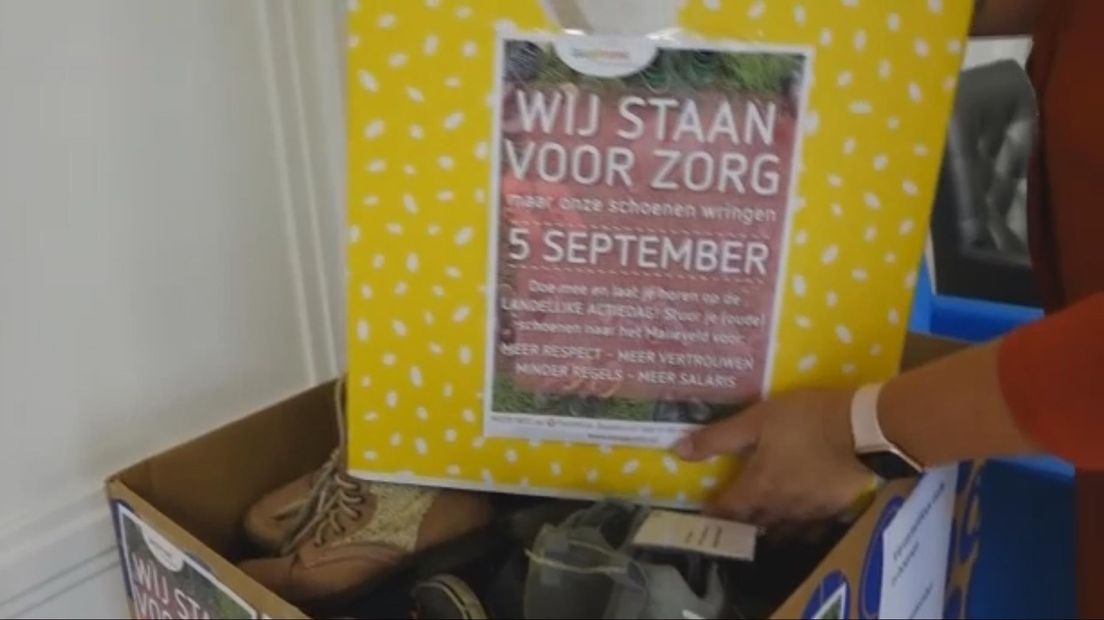 Overal in Nederland worden schoenen ingezameld