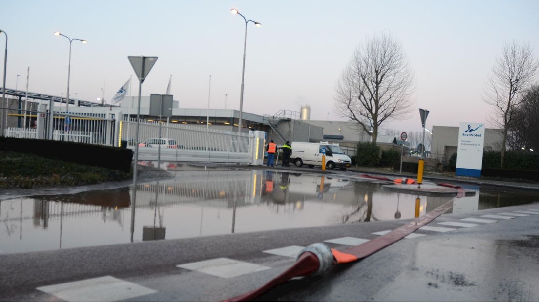 Wateroverlast na brand AKZO Deventer