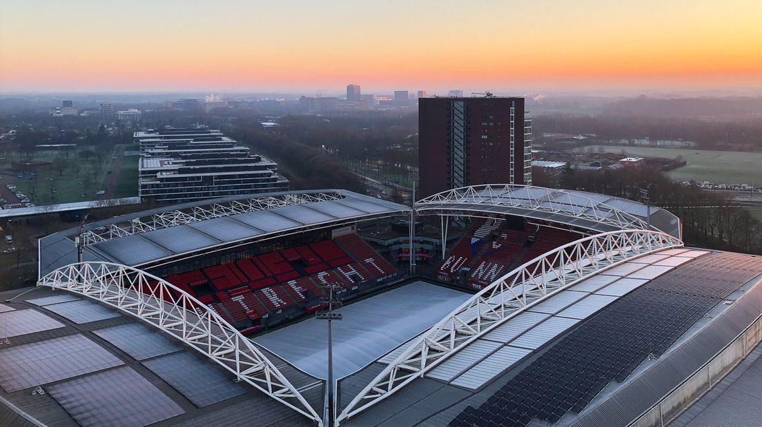 Stadion Galgenwaard vanuit de lucht.
