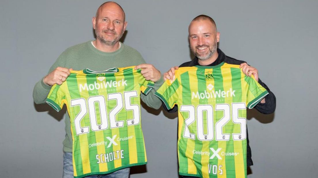 Alex Scholte en Stephan Vos bij hun presentatie