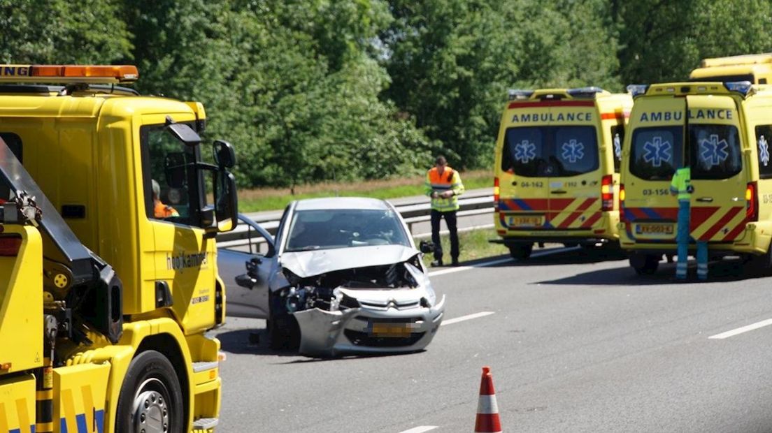 Het ongeluk op de A28 bij Staphorst