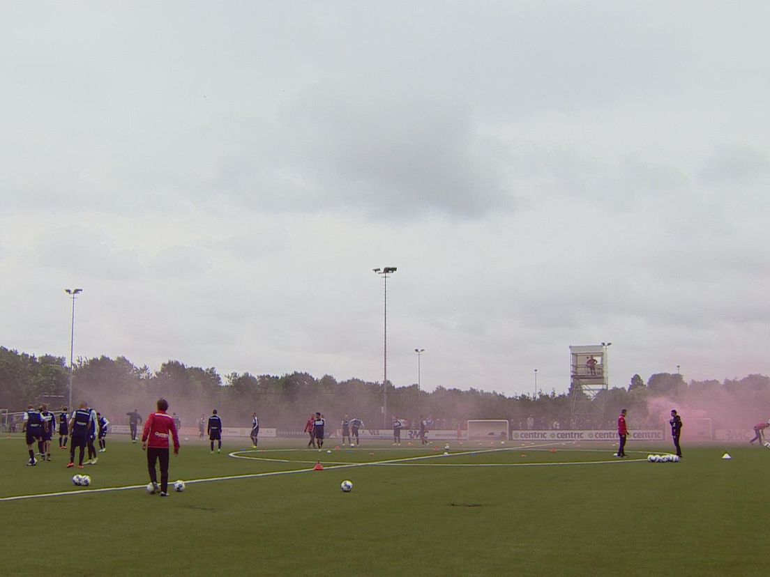 Sparta tijdens de eerste training van het seizoen.