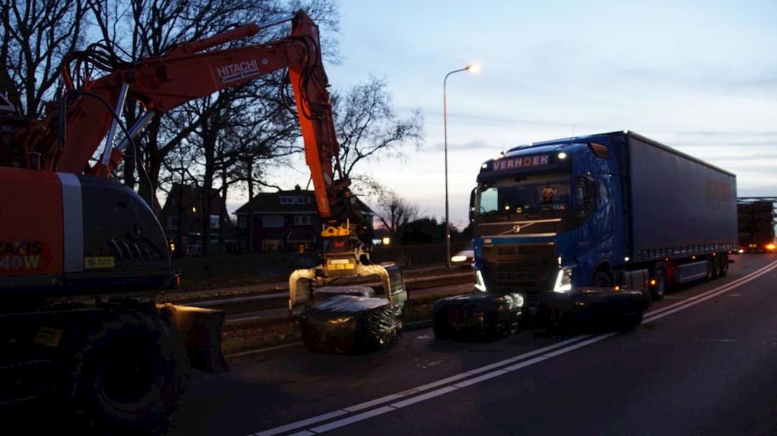 Het verkeer stond muurvast