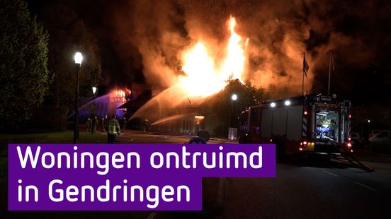 Grote brand in leegstaand pand