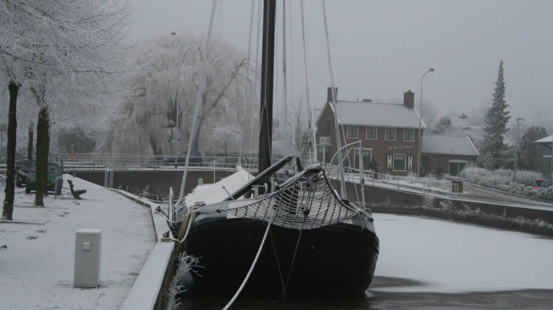 Een winters WinterWelVaart-tafareel vorig jaar in Winschoten.