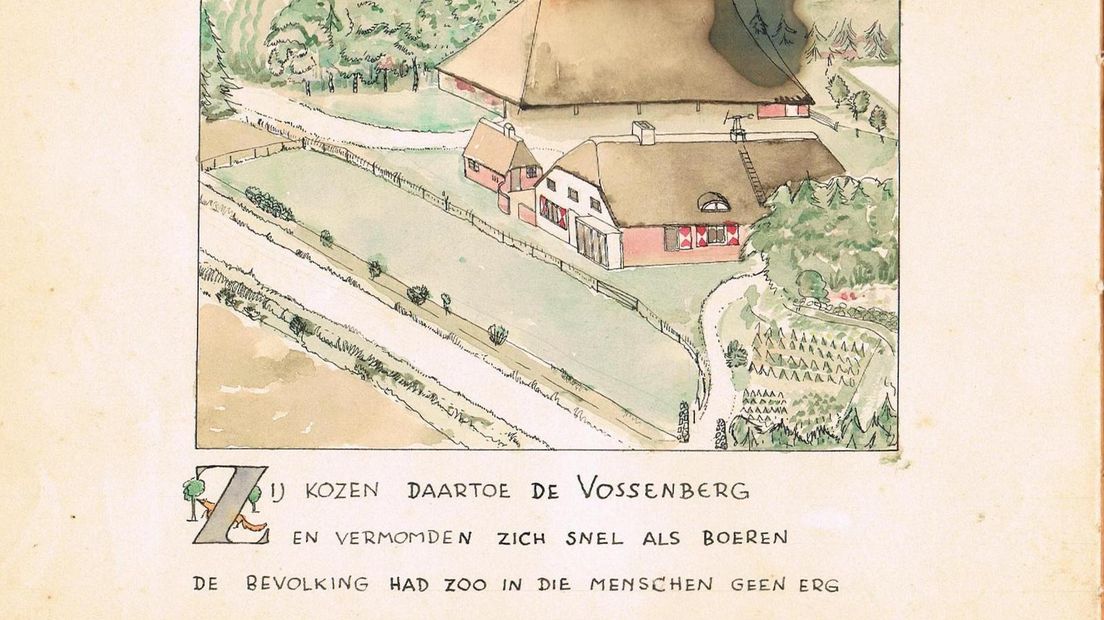 Een pagina uit het boek met landgoed De Vossenberg (Rechten: Bart Schiphuis)