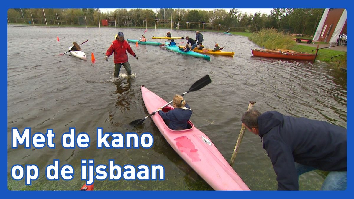 Hondenweer of niet: in Stedum gaan ze de ijsbaan op in... kano's