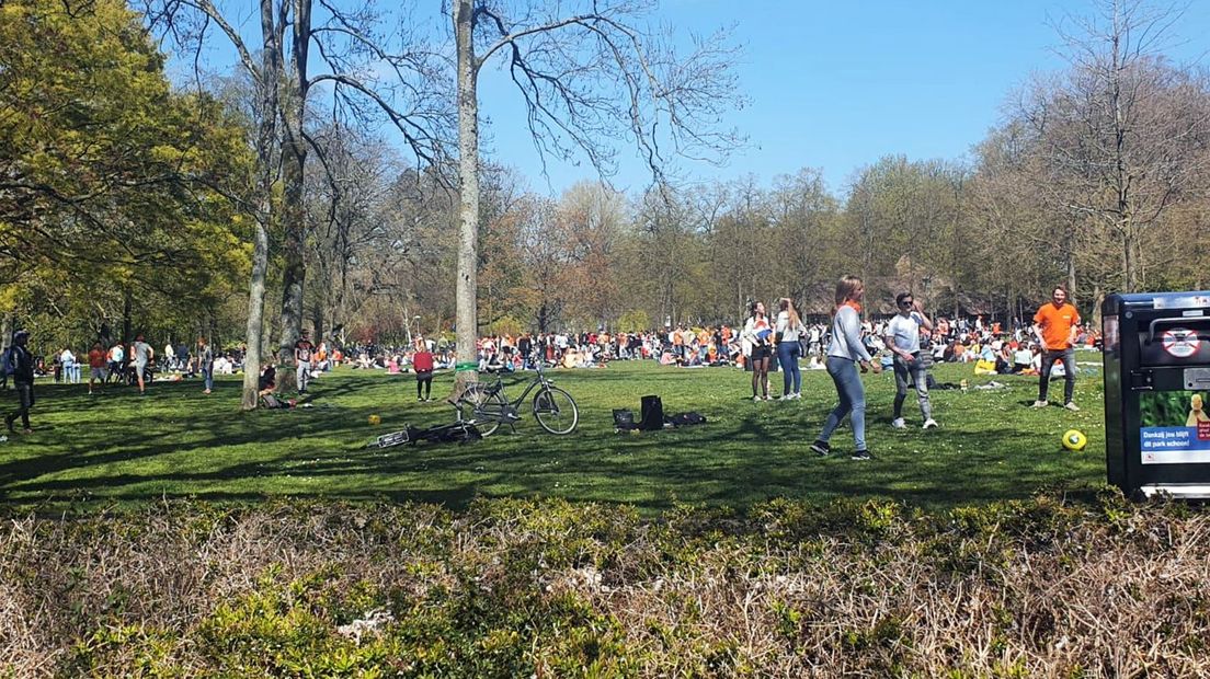 Het Wilhelminapark rond 15.00 uur.