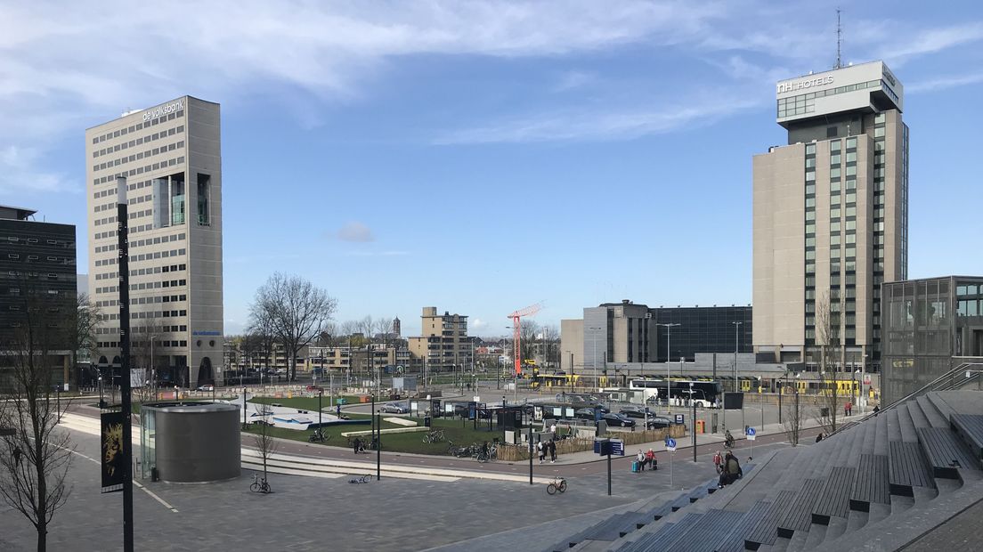 Jaarbeursplein vanochtend