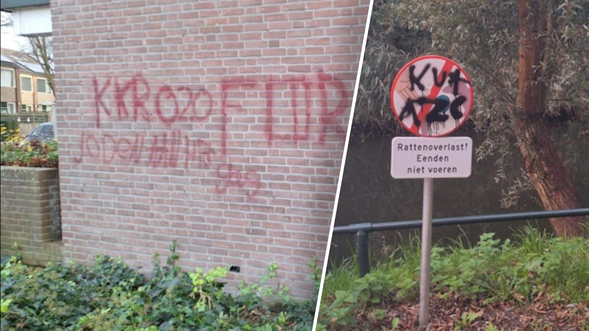 Haatleuzen gesmeerd op woningen: 'Dit hebben we nog niet eerder gezien'