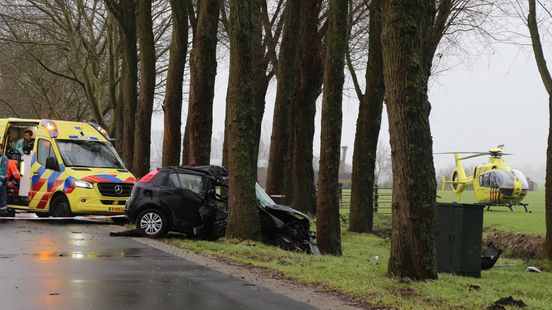 Automobilist zwaargewond na botsing tegen boom in Zijderveld.