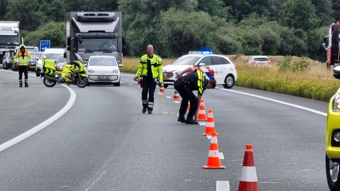 File op A1 van Borne richting Oldenzaal door ongeval